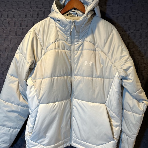 NWT! Under Armour Men's Storm Insulated Full-Zip Hooded Jacket Grey Size XL - Picture 2 of 14